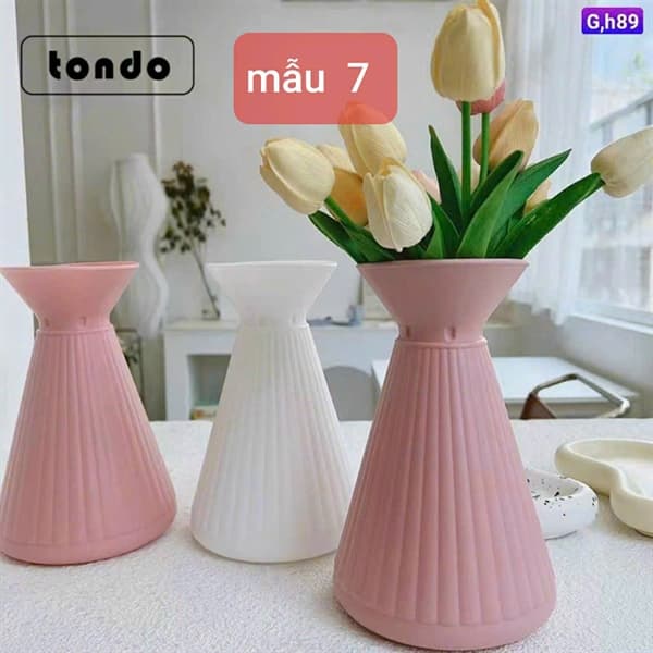 Lọ hoa nhựa giả sứ mẫu 7
